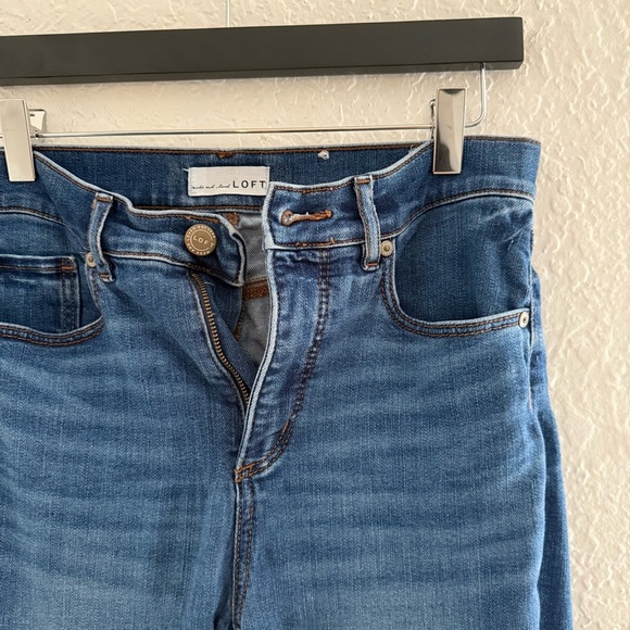 The Loft Dark Blue Curvy High Rise Skinny Jeans - Picture 3 of 4